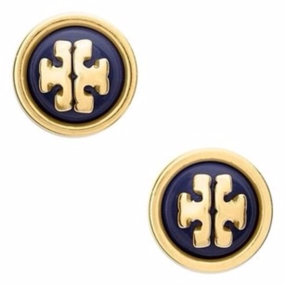 Tory Burch Jewelry - Tory Burch Melodie Logo Monogram Stud Dome Earring